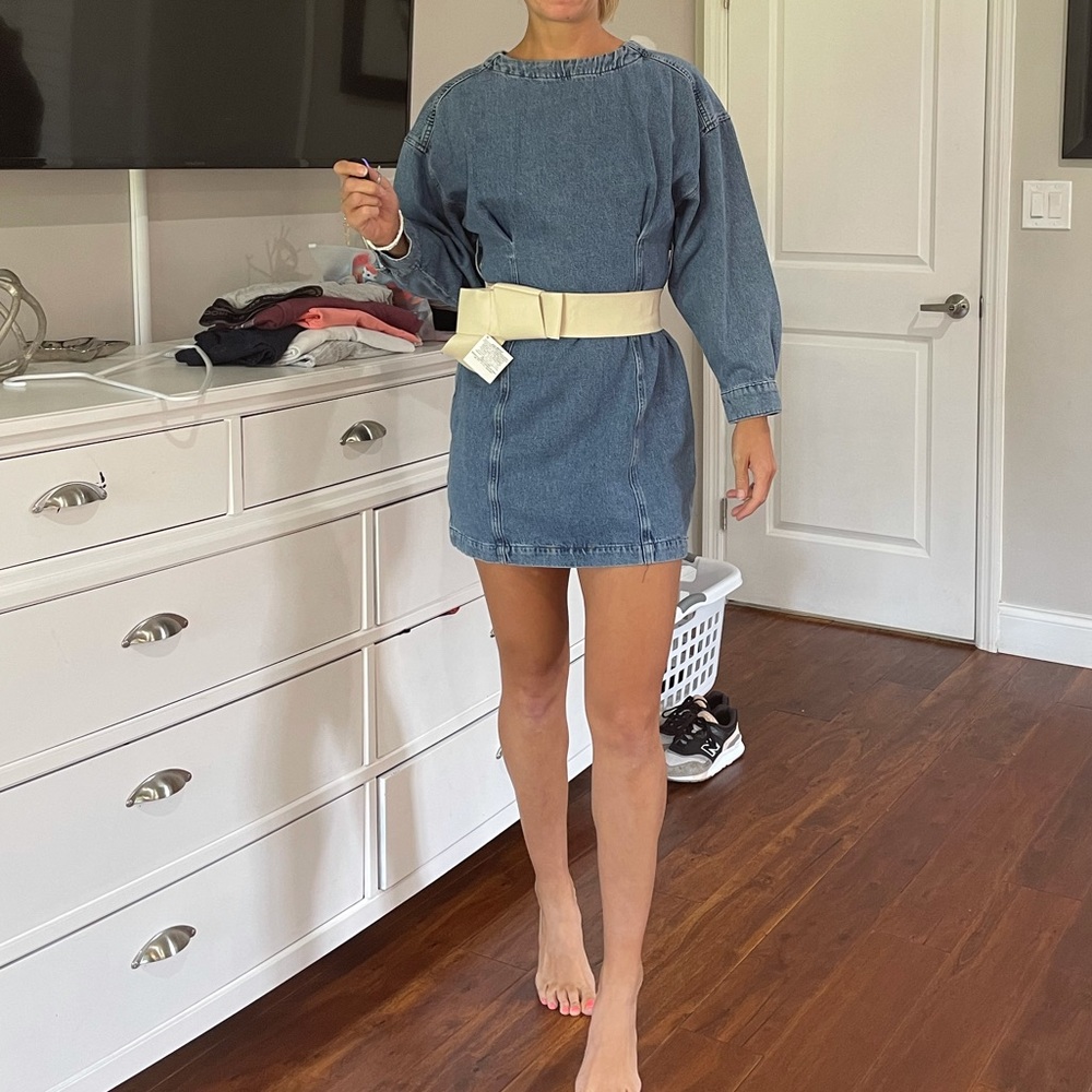 Zara Denim Dress. Size S. With belt.